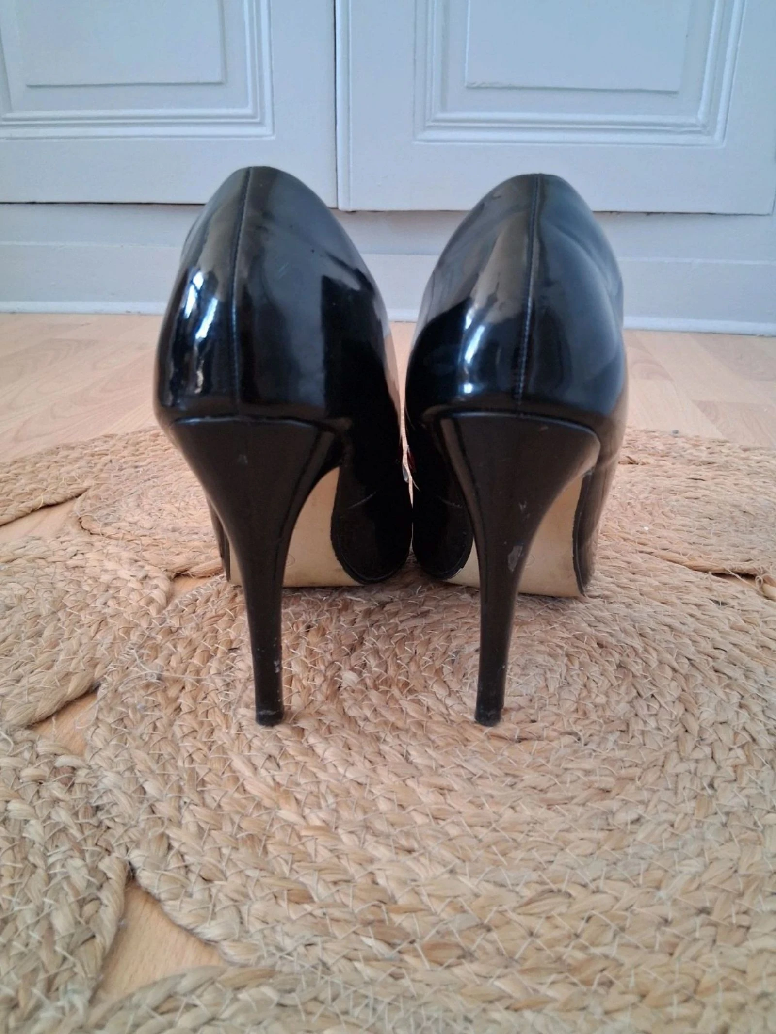 Zapatos de tacón negros lacados Via Giulia - Interior rojo - 39 – photo 4